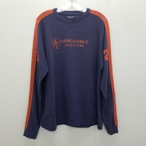 American Eagle Outfitters Color Stripe Graphic Sweatshirt